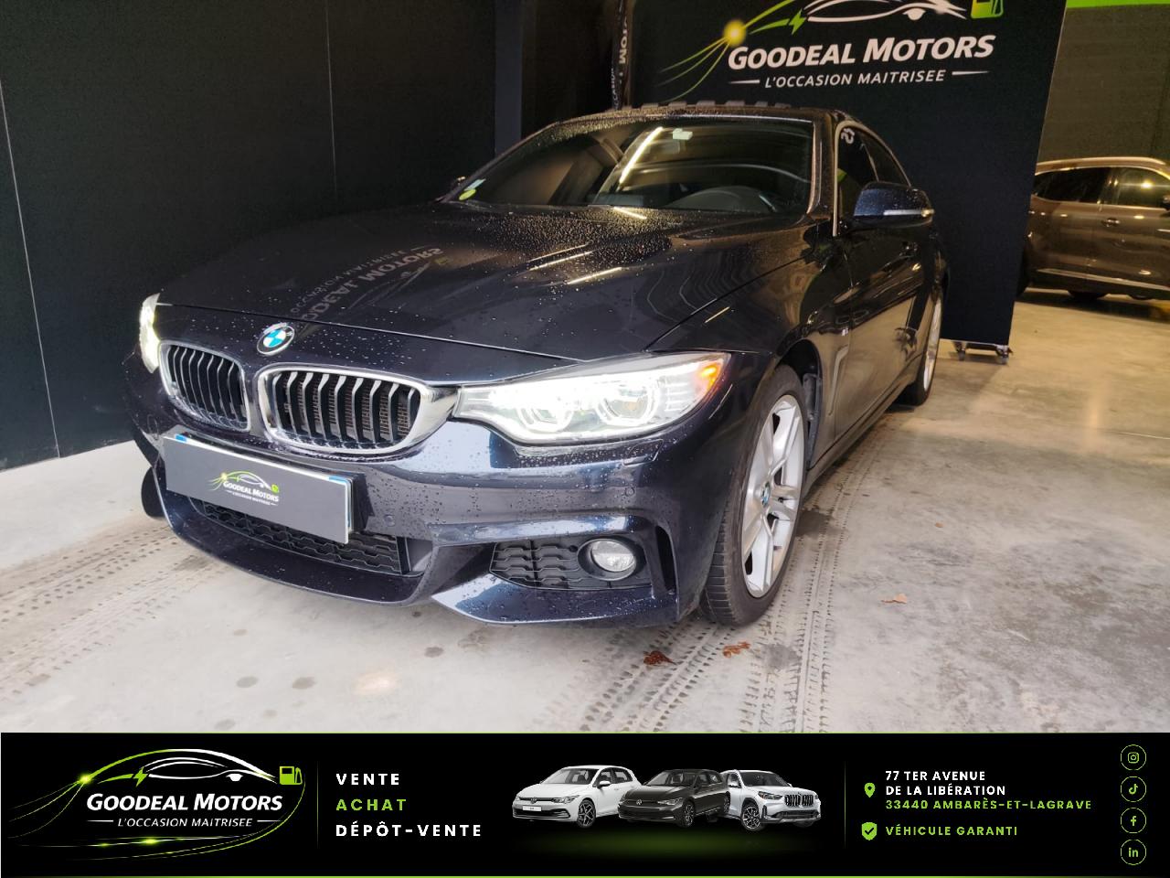 BMW SERIE 4 420D - 190CH - BVA - XDrive GRAND COUPE - FINITION M SPORT -  GARANTIE 6 MOIS MINIMUM