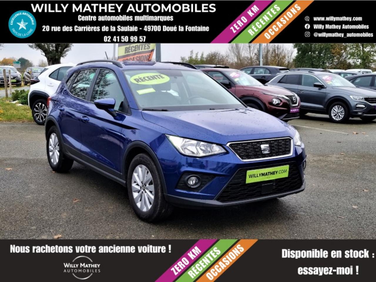 SEAT ARONA 1.0 ESSENCE 95 ATTELAGE + REGULATEUR + ROUE DE SECOURS + ANDROID AUTO / APPLE CARPLAY
