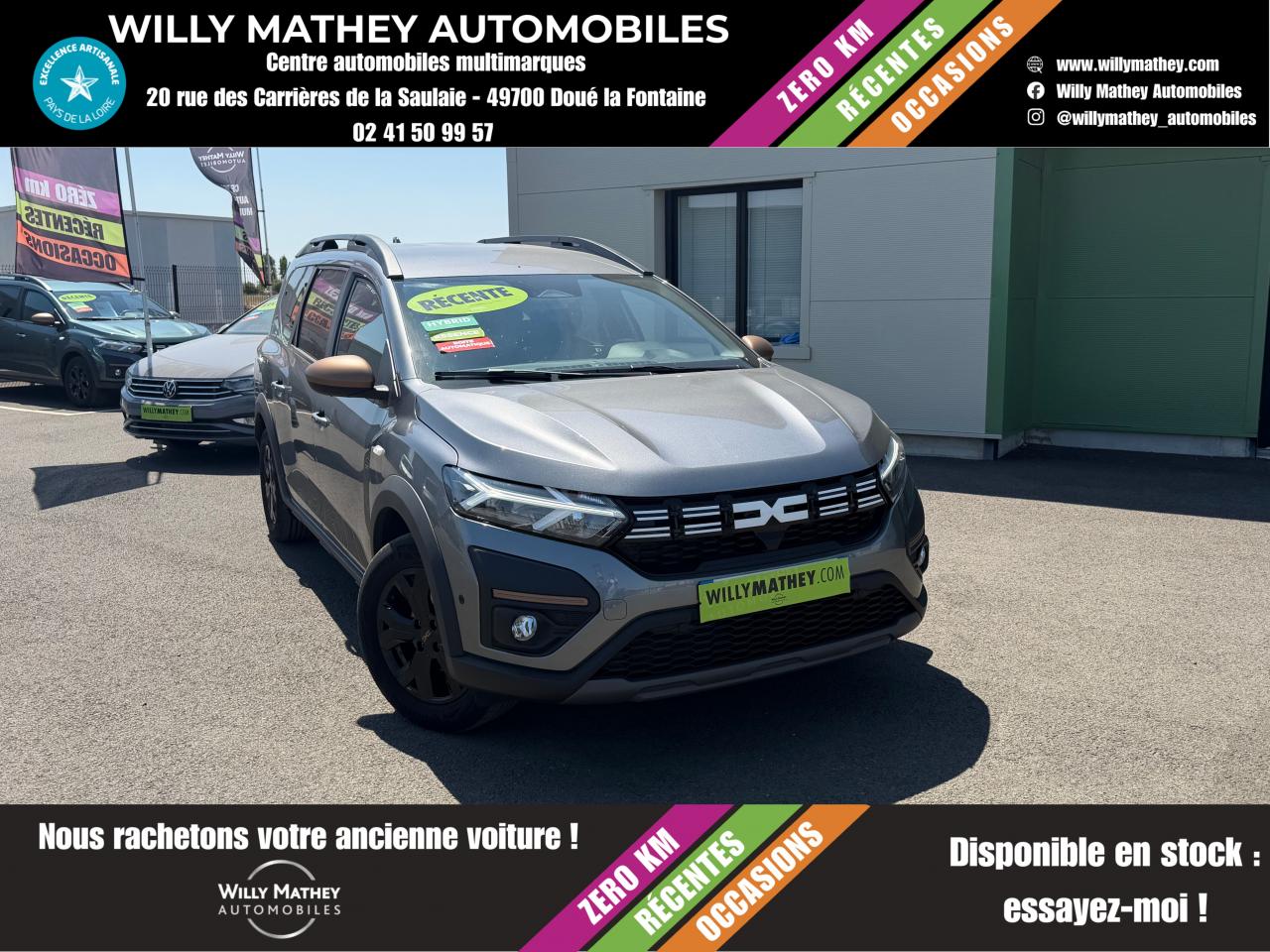 DACIA JOGGER 1.6 HYBRIDE 140 7PL AUTOMATIQUE + CAMERA DE RECUL + GPS + ALERTE ANGLE MORT