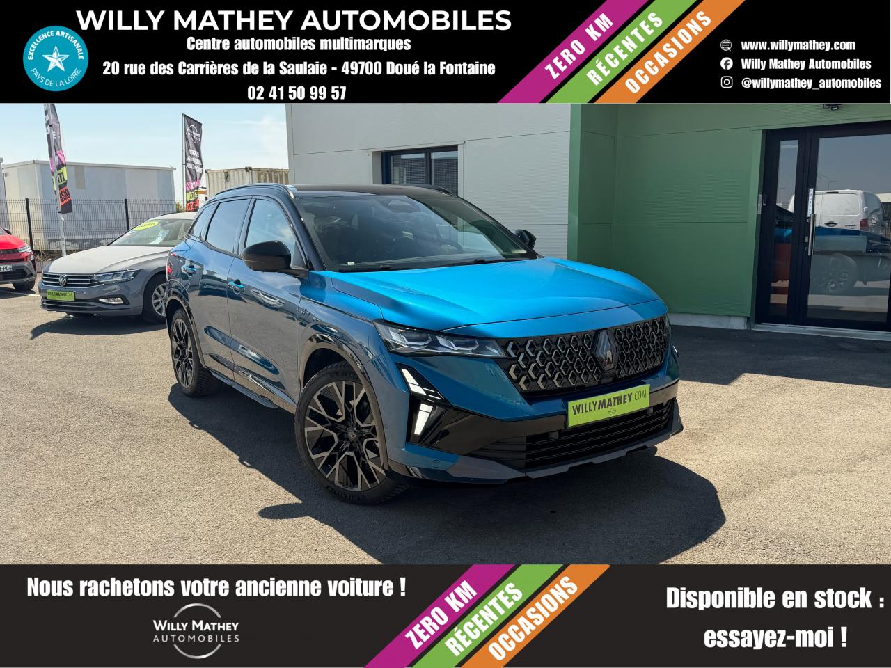 RENAULT AUSTRAL 1.2 HYBRIDE 200 AUTOMATIQUE SIEGE ET VOLANT CHAUFFANT + SIEGE ELECTRIQUE + CAMERA 360°