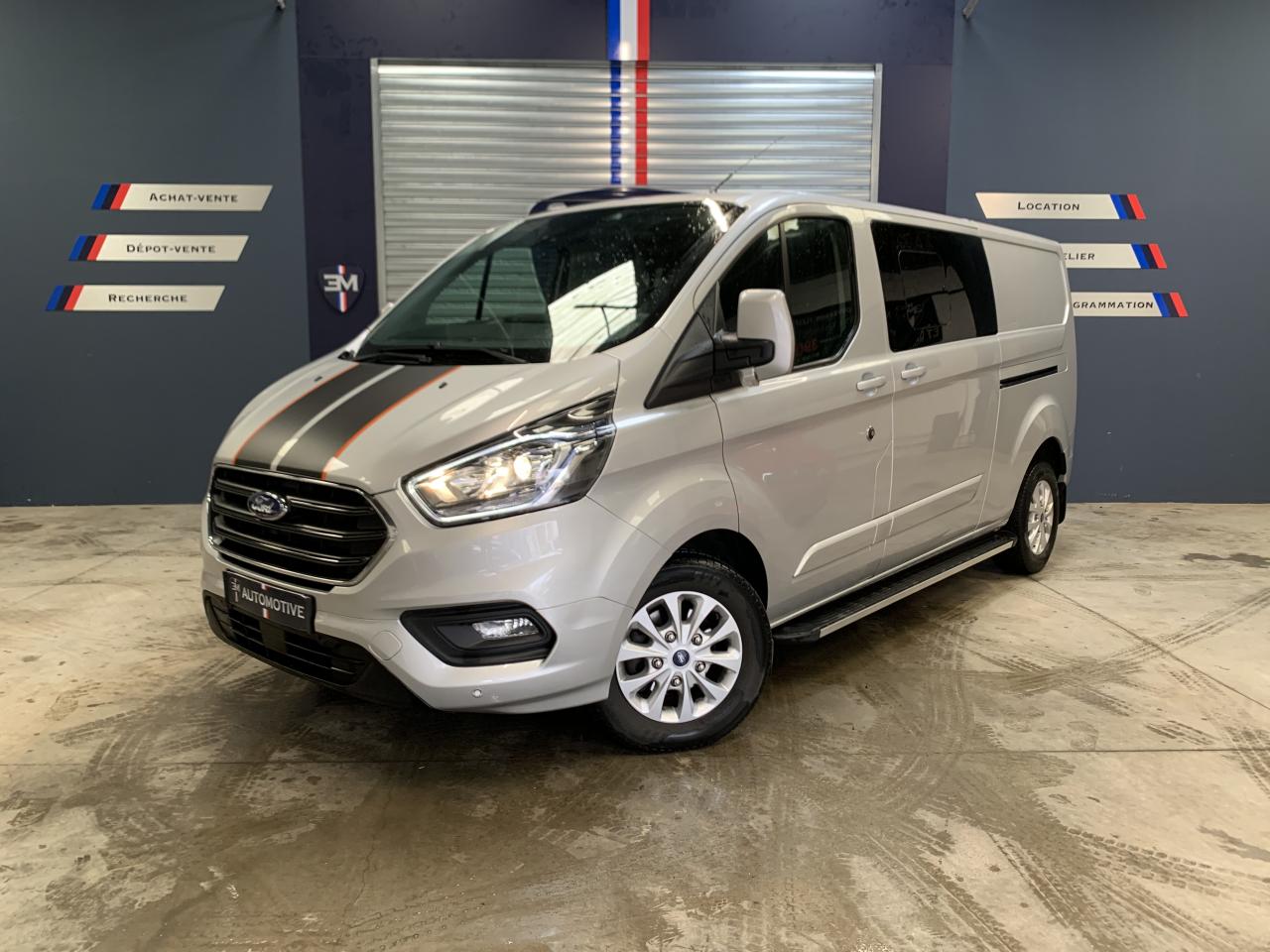 FORD TRANSIT Custom 6 places 2.0 EcoBlue 170ch BVA - Caméra de recul - Sièges chauffants