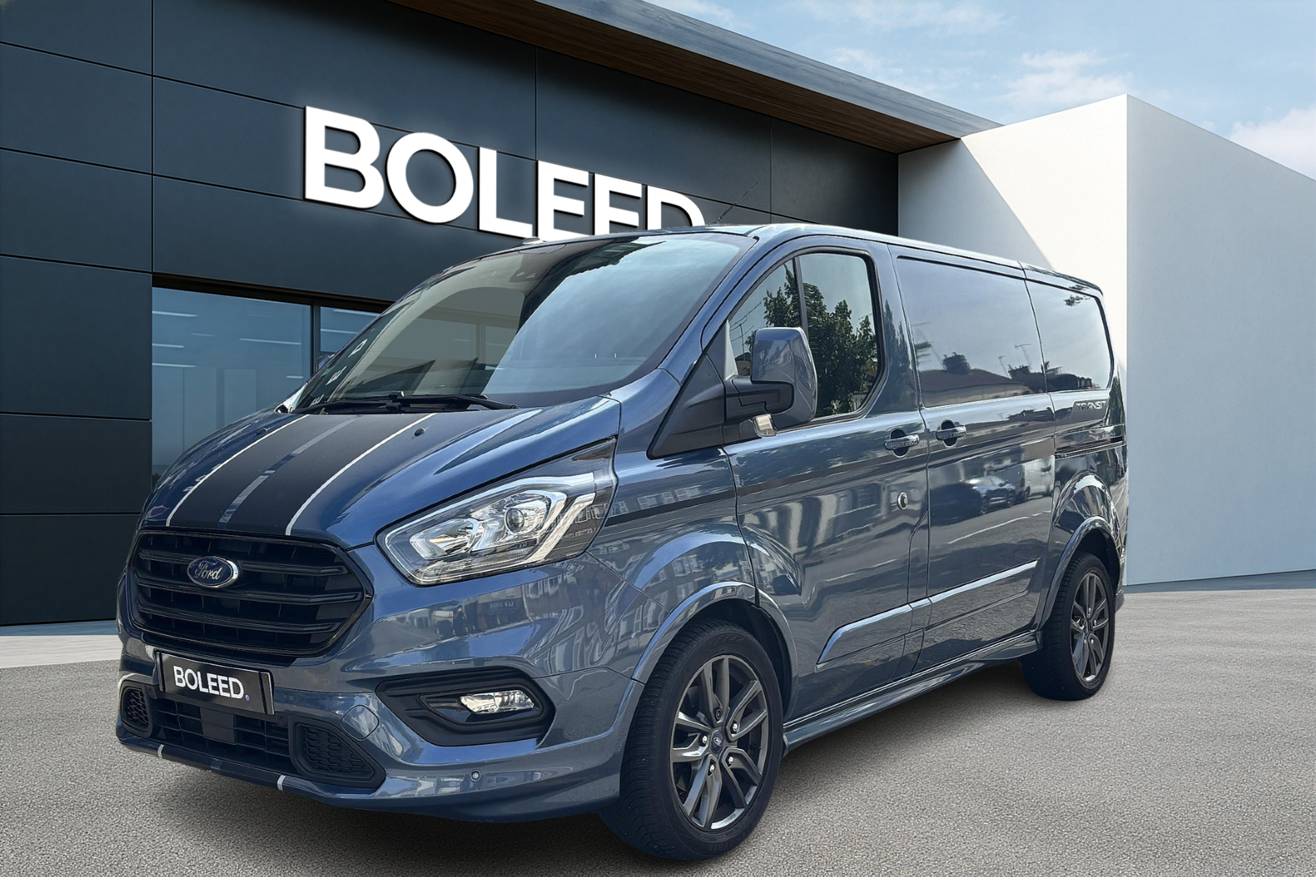 FORD TRANSIT Ford Custom Sport 185 BVA-TVA recuperable -Attelage -CarPlay-Sieges chauffants