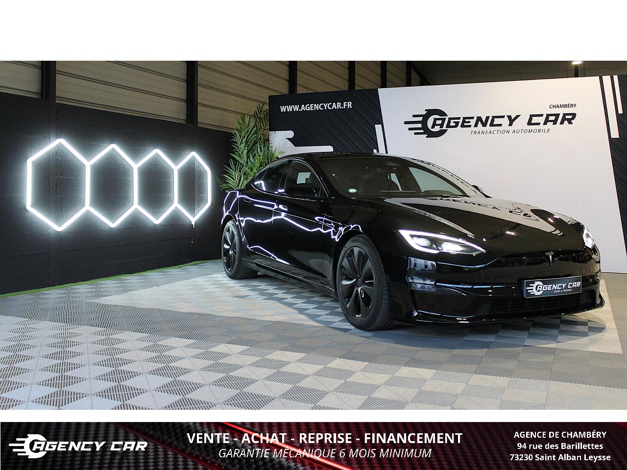 TESLA MODEL S Plaid -Tri Motor MY22 - TOIT PANO - SIEGES CHAUFFANTS VENTILES -GC 03/27