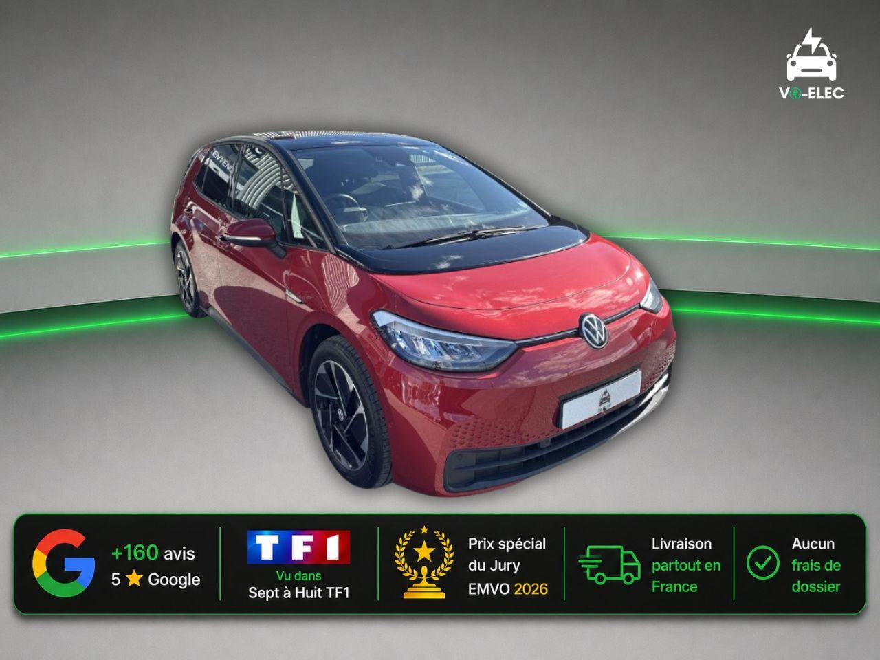 VOLKSWAGEN ID.3 Pro Performance Active 58 kWh - 204 ch - 1 ère main - SOH 91 %