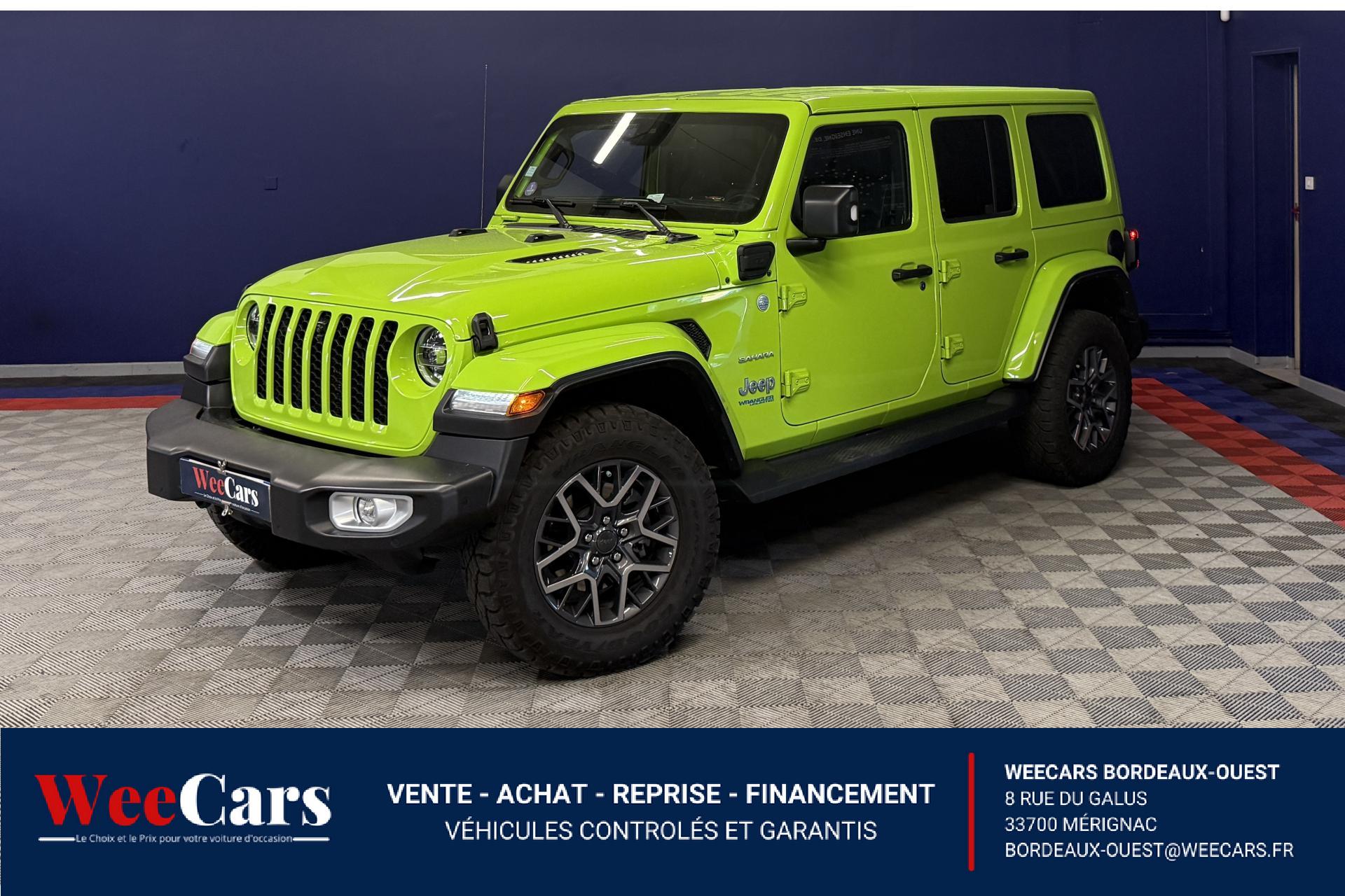 JEEP WRANGLER 2.0i T 4xe 380 cv BVA 4x4 Unlimited Sahara GECKO CLEAR COAT