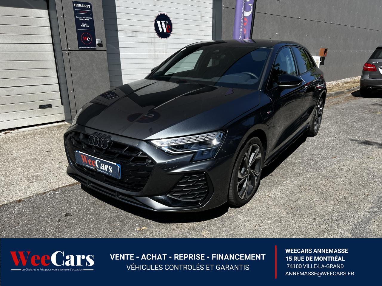 AUDI A3 SPORTBACK 1.5 45 TFSIE 272H 175 PHEV HYBRID 25.7KWH S-LINE S-TRONIC BVA - Garantie 12 mois