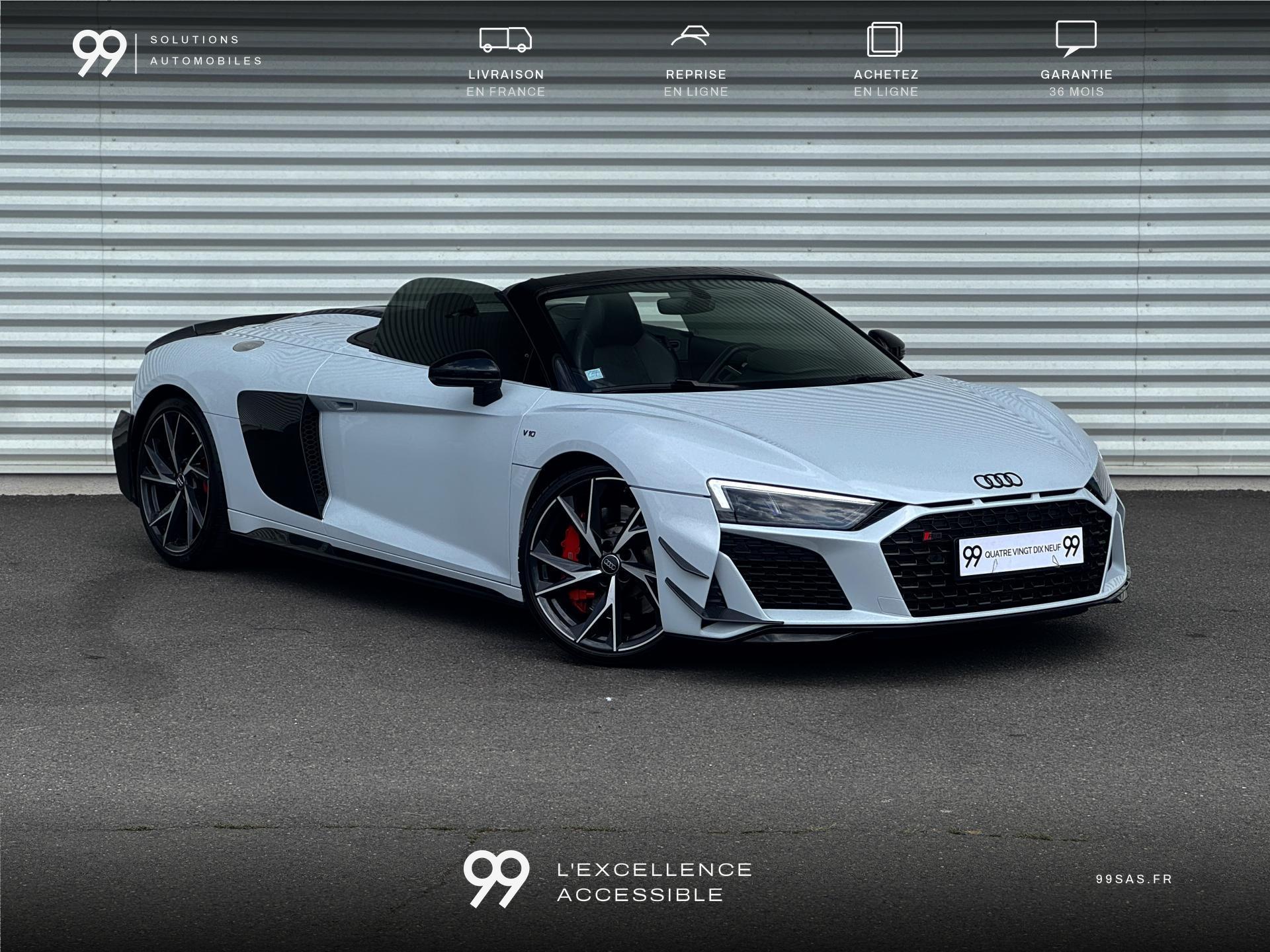 AUDI R8 AUDI SPYDER V10 540CH GRIS SUZUKA CUIR NAPPA INTEGRAL BANG & OLUFSEN LIVRAISON REPRISE CREDIT