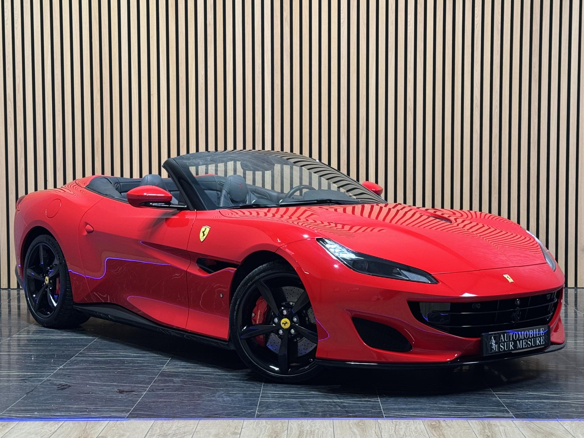 FERRARI PORTOFINO 3.9 600 V8 BVR ETAT NEUF PASSENGER DISPLAY SIEGES DAYTONA IMMAT FRANCE ROSSO CORSA