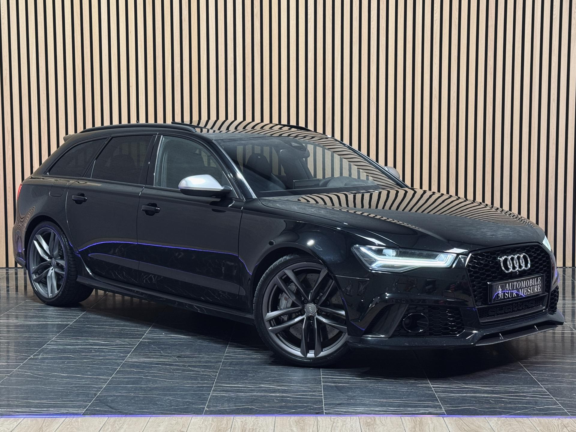 AUDI RS6 4.0 V8 TFSI 605 PERFORMANCE IMMAT FR SUIVI COMPLET AKRAPOVIC FREINS CERAMIQUES PACK CARBONE
