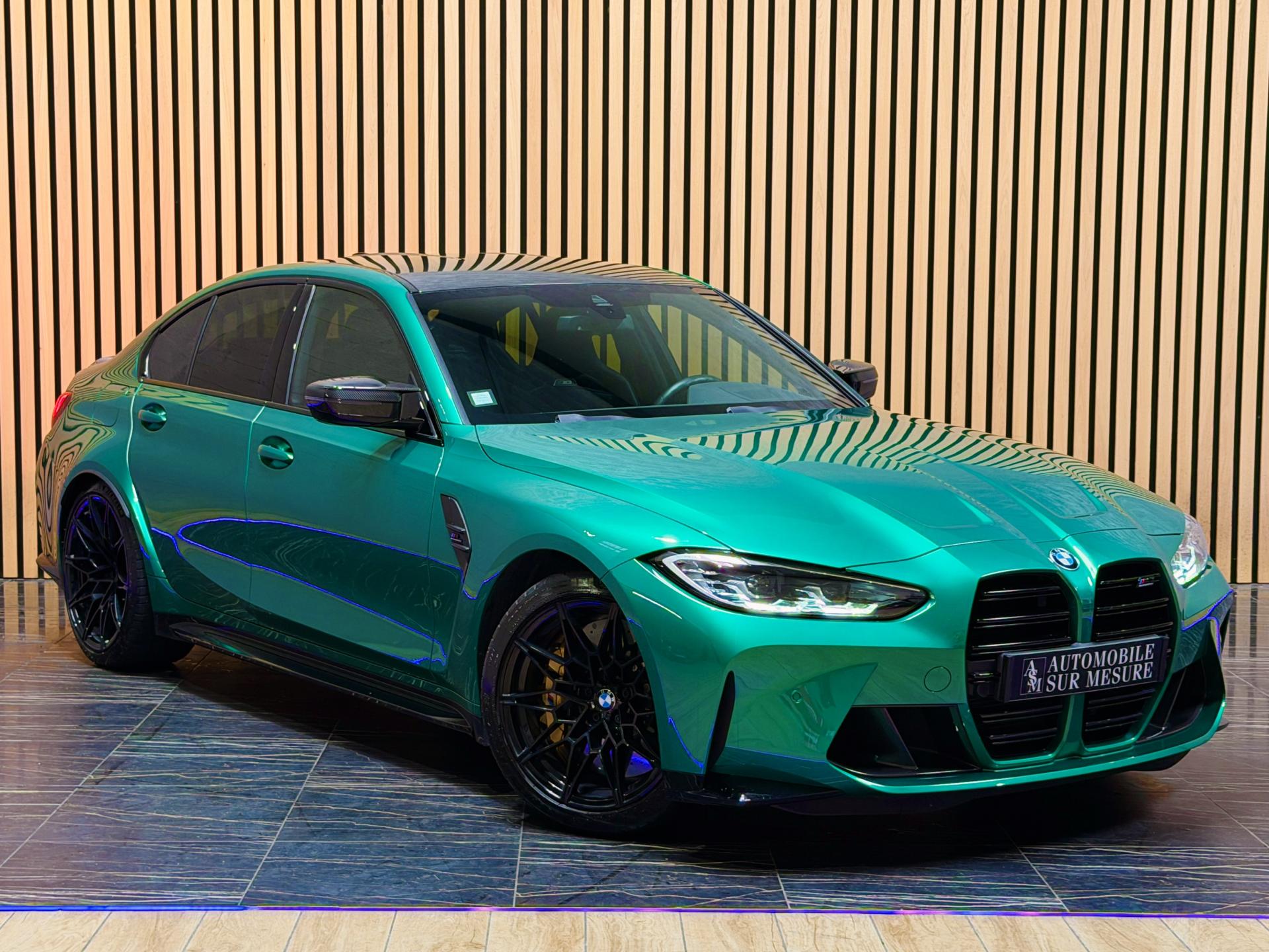 BMW M3 COMPÉTITION G80 3.0 510 G80 M ETAT NEUF SUIVI BMW IMMAT FRANCE FREINS CERAMIQUES