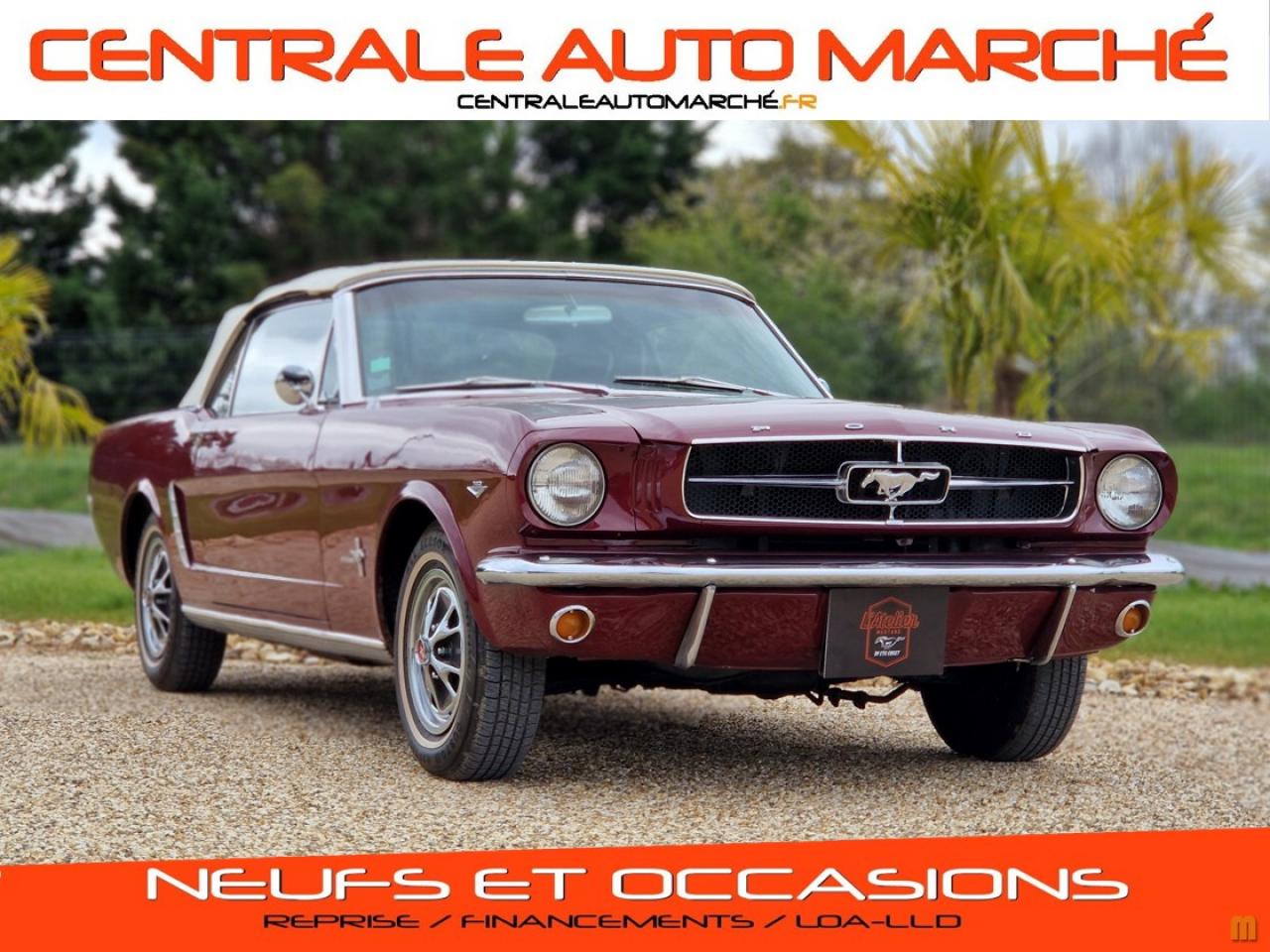 FORD MUSTANG CABRIOLET 289 CI V8 CODE C BURGUNDY