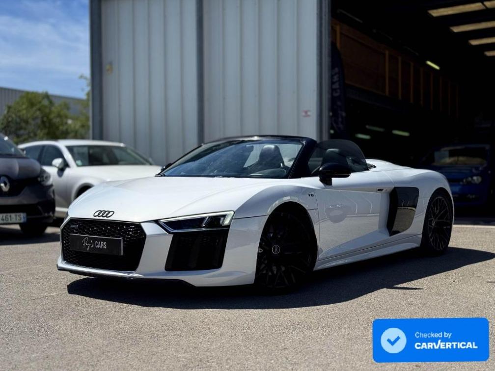 AUDI R8 SPYDER QUATTRO 540ch 5.2 V10 MAGNETIC RIDE - ECHAP SPORT - B&O - CAM - SUIVI AUDI - CARPLAY
