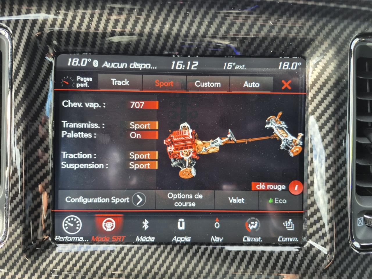 DODGE CHALLENGER SRT HELLCAT V8 6.2L 707hp